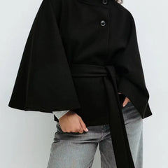 Women’s Belted Cape Coat