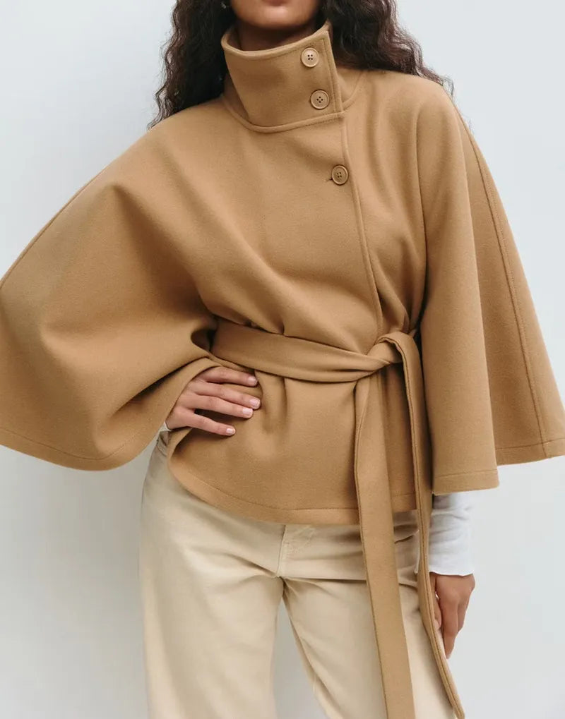 Women’s Belted Cape Coat