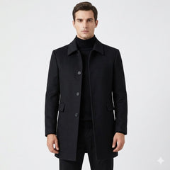 Men’s Classic Wool-Blend Overcoat