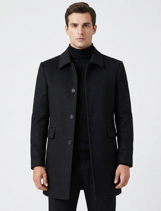 Men’s Classic Wool-Blend Overcoat