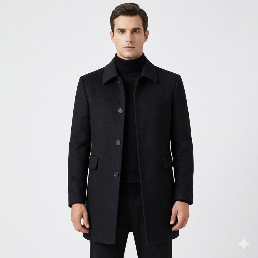 Men’s Classic Wool-Blend Overcoat