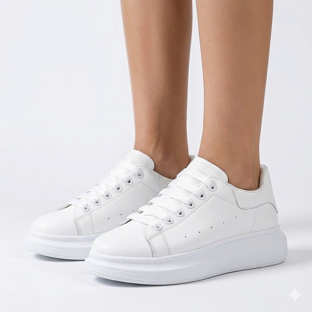 Men’s Minimalist Leather-Look Trainers