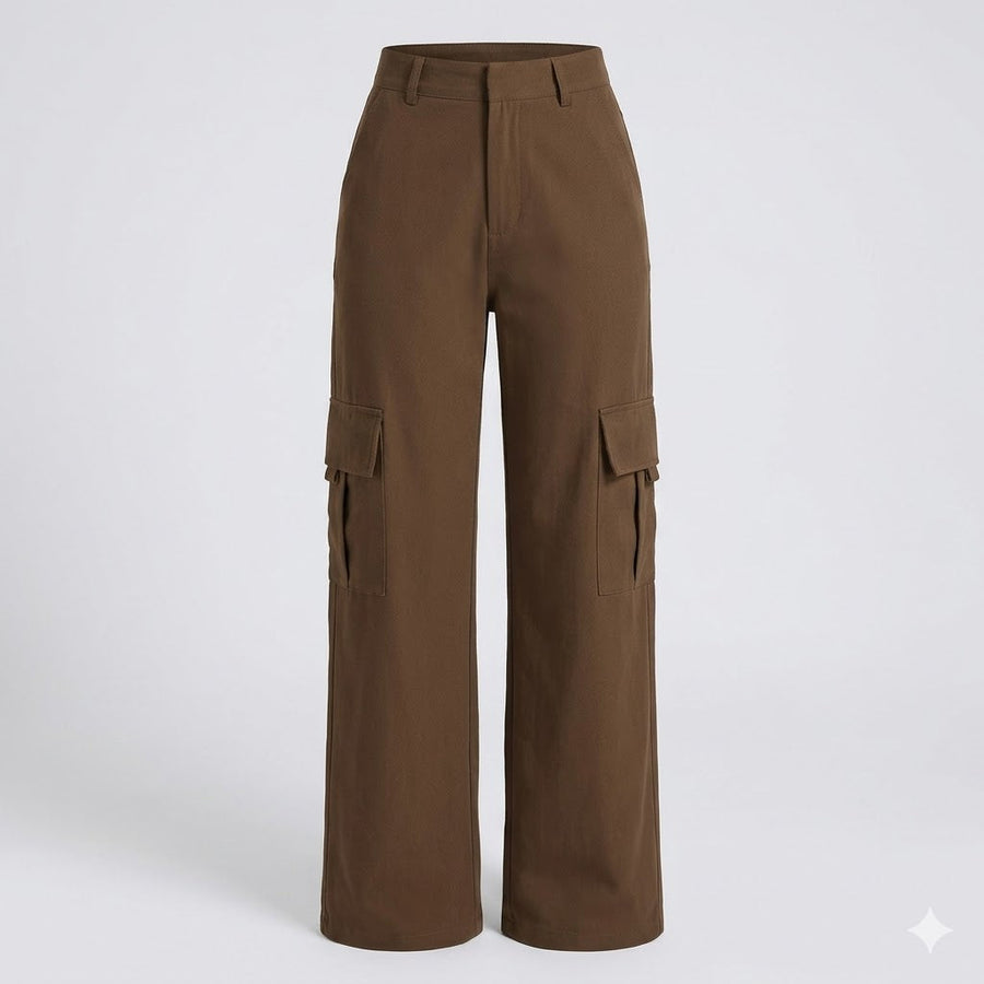 Women’s High-Waisted Cargo Trousers