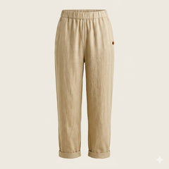 Women’s Cropped Linen-Blend Trousers