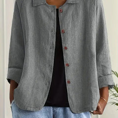Ella Casual Button-Front Lightweight Jacket