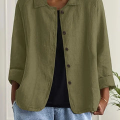 Ella Casual Button-Front Lightweight Jacket