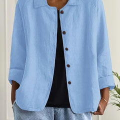 Ella Casual Button-Front Lightweight Jacket