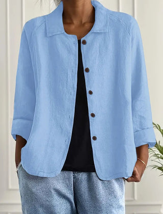 Ella Casual Button-Front Lightweight Jacket
