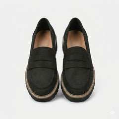 Women’s Chunky-Sole Leather-Look Loafers
