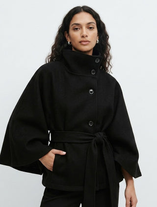 Women’s Belted Cape Coat