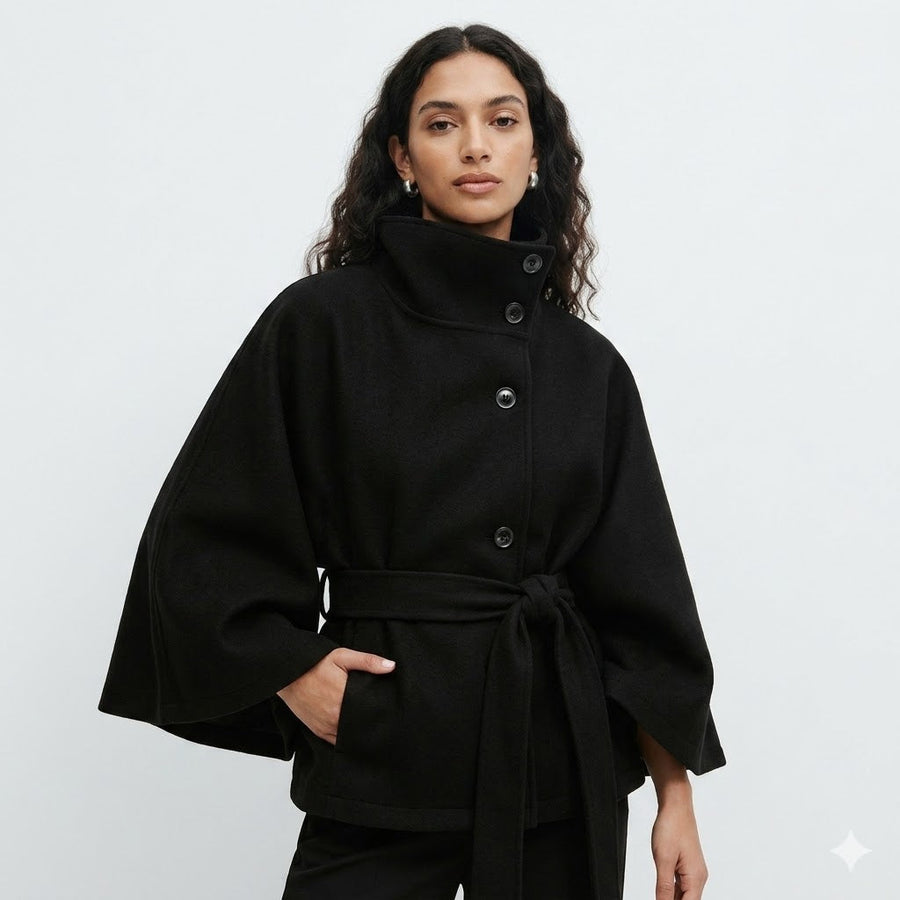 Women’s Belted Cape Coat