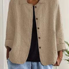 Ella Casual Button-Front Lightweight Jacket