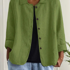 Ella Casual Button-Front Lightweight Jacket