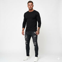 Men’s Distressed Slim-Fit Jeans