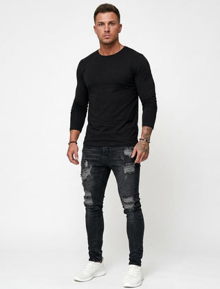 Men’s Distressed Slim-Fit Jeans