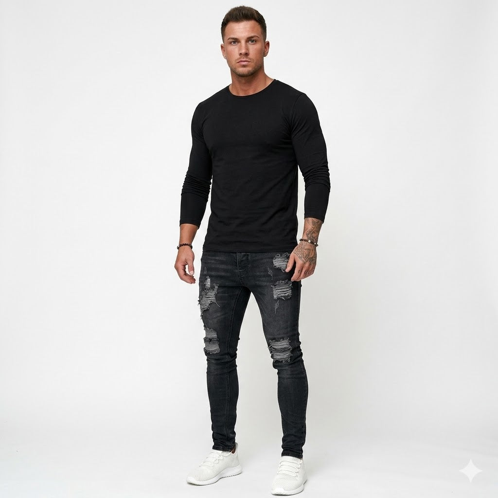 Men’s Distressed Slim-Fit Jeans