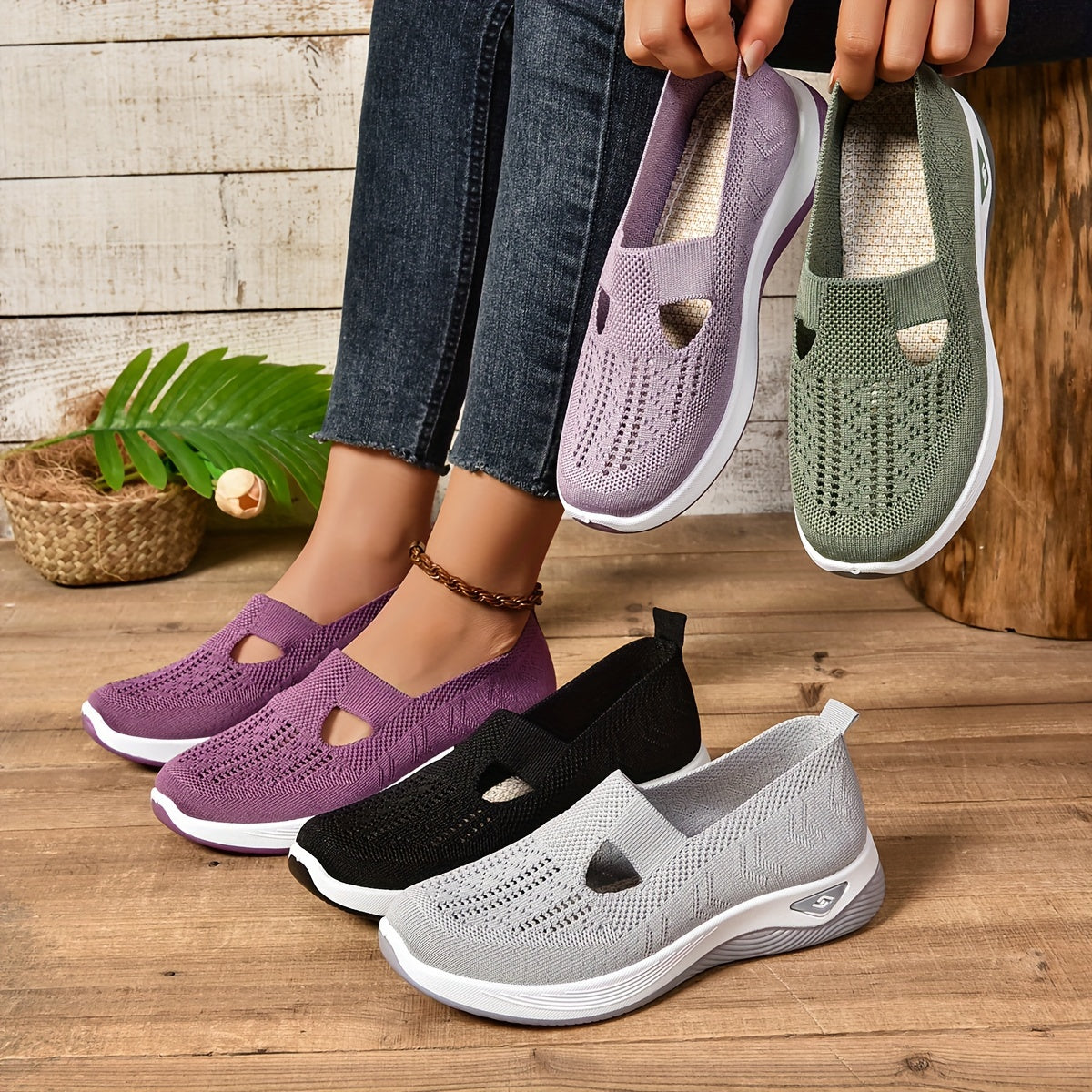 Women’s Breathable Slip-On Trainers