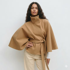 Women’s Belted Cape Coat