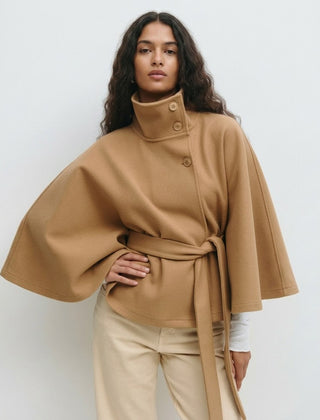 Women’s Belted Cape Coat