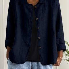 Ella Casual Button-Front Lightweight Jacket
