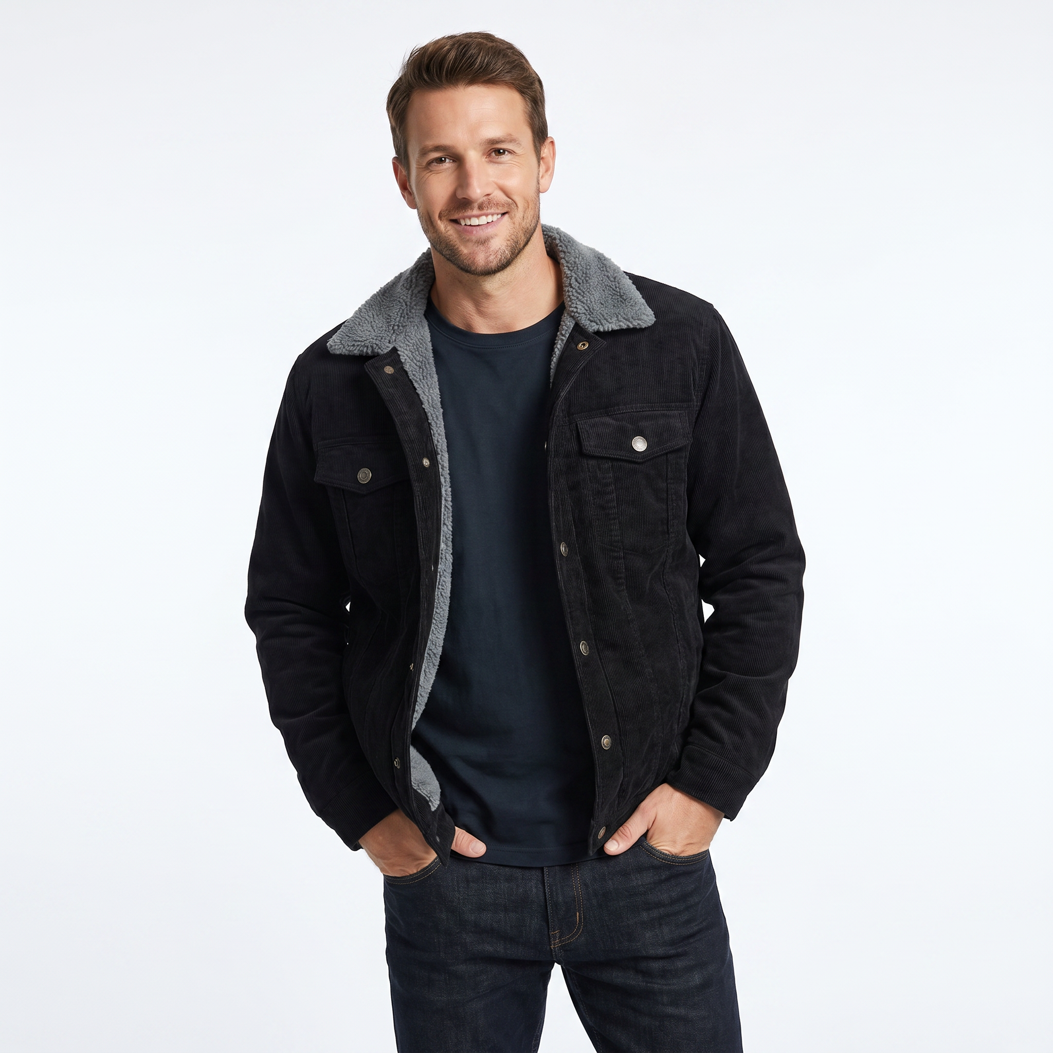 Men’s Sherpa-Lined Corduroy Jacket