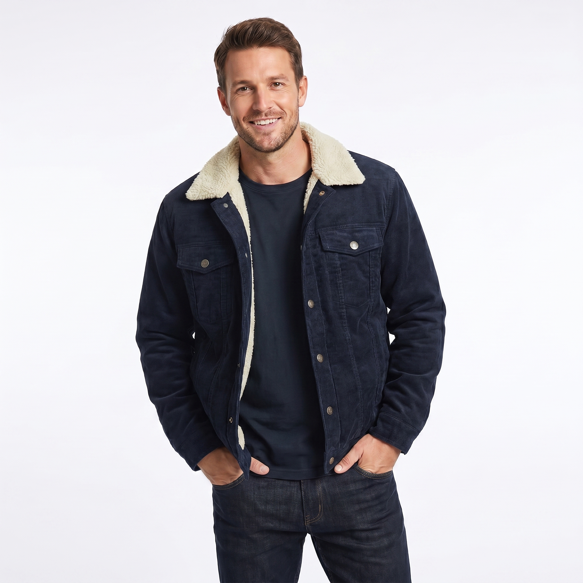 Men’s Sherpa-Lined Corduroy Jacket