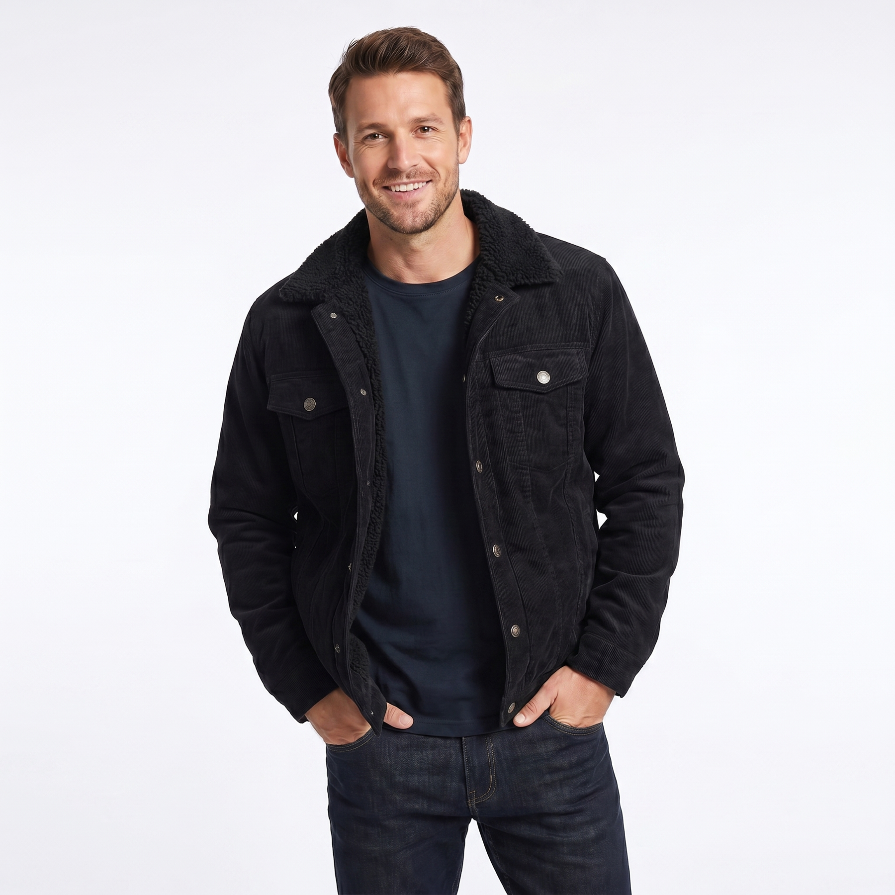 Men’s Sherpa-Lined Corduroy Jacket
