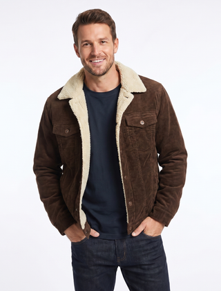 Men’s Sherpa-Lined Corduroy Jacket