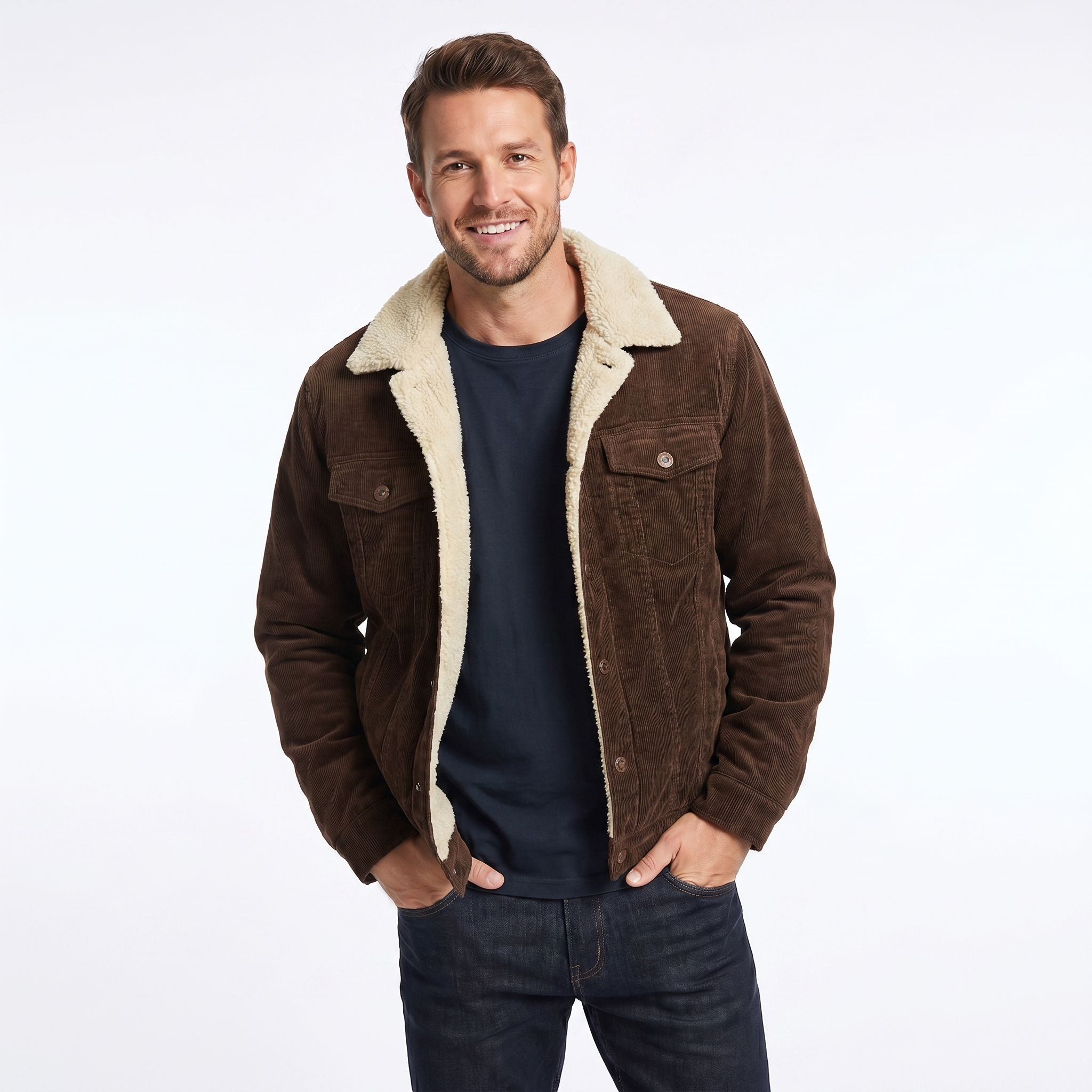 Men’s Sherpa-Lined Corduroy Jacket