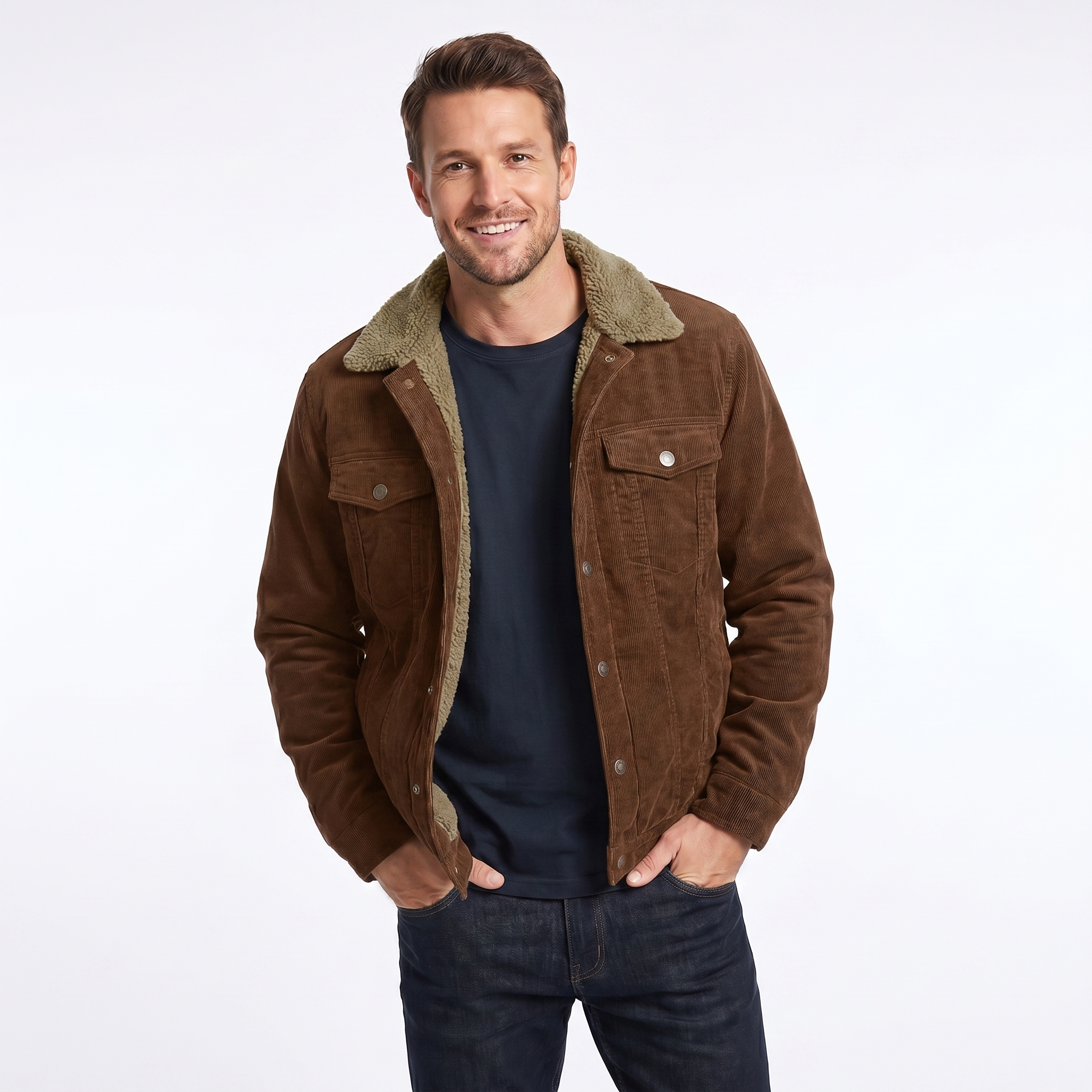 Men’s Sherpa-Lined Corduroy Jacket