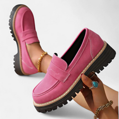 Women’s Chunky-Sole Leather-Look Loafers