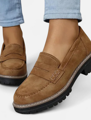 Women’s Chunky-Sole Leather-Look Loafers