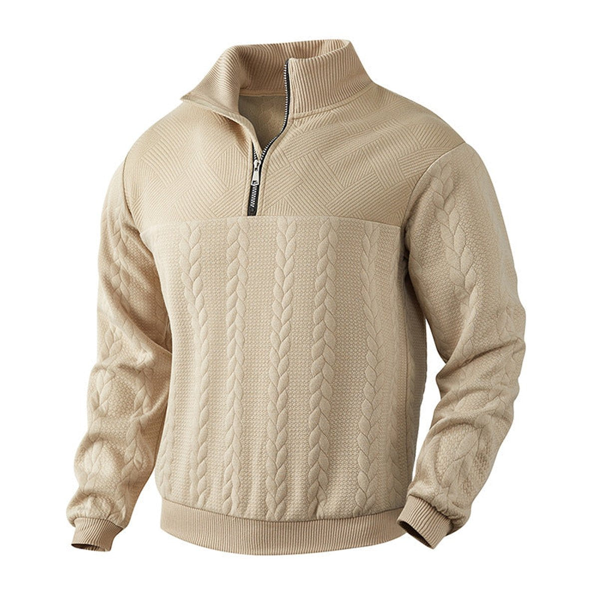 Noah Cable Knit Quarter-Zip Jumper