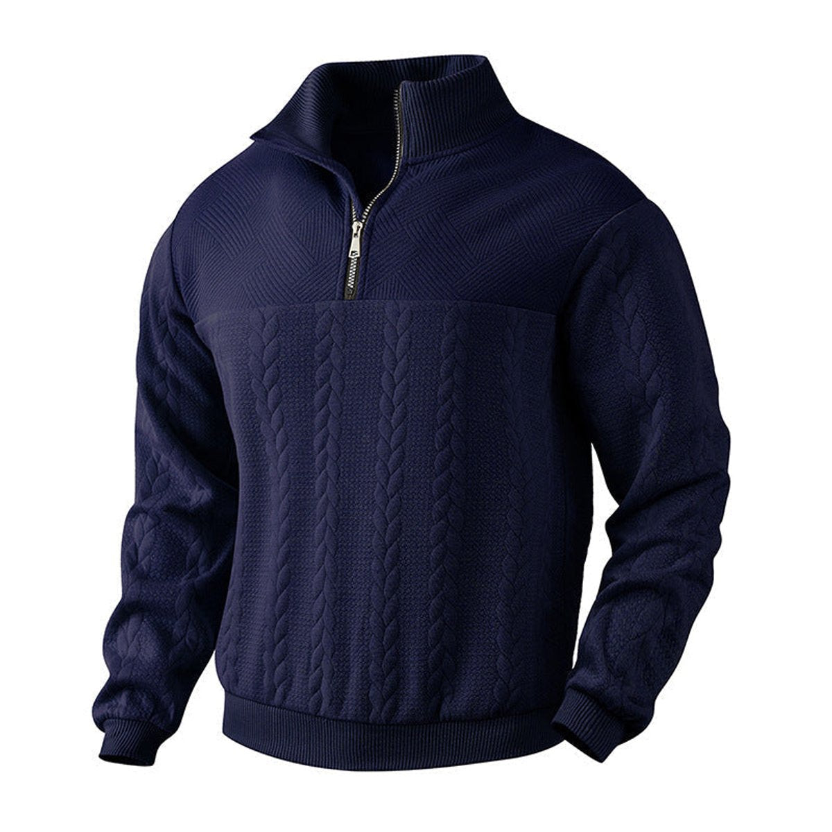 Noah Cable Knit Quarter-Zip Jumper