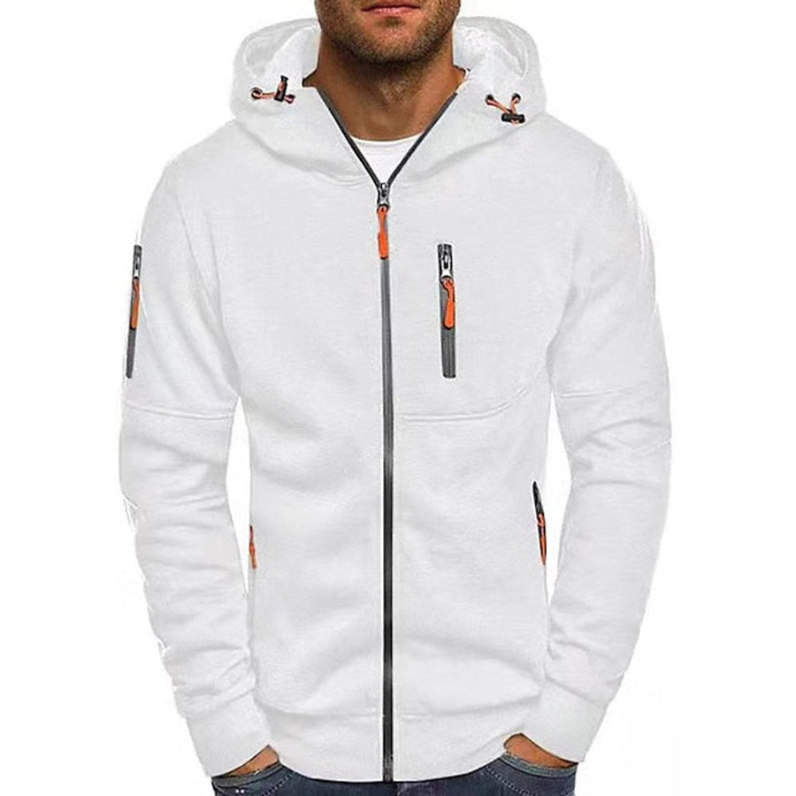 William Multi-Pocket Zip-Up Hoodie