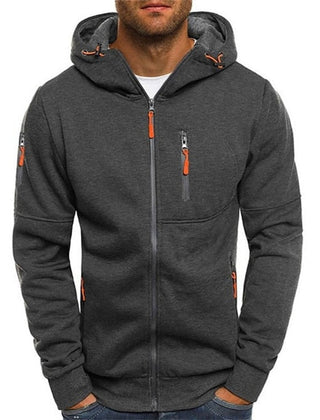 William Multi-Pocket Zip-Up Hoodie