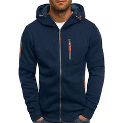William Multi-Pocket Zip-Up Hoodie