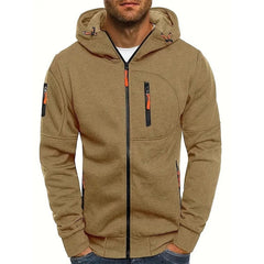 William Multi-Pocket Zip-Up Hoodie