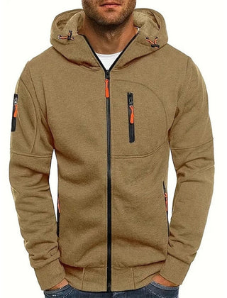 William Multi-Pocket Zip-Up Hoodie