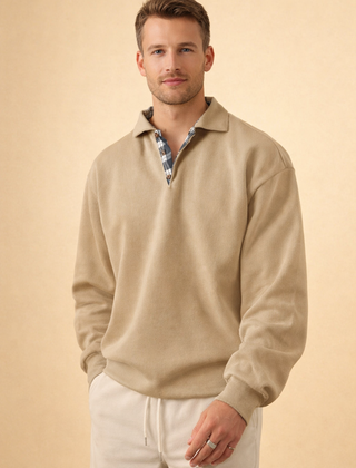 Men’s Long-Sleeve Knit Polo