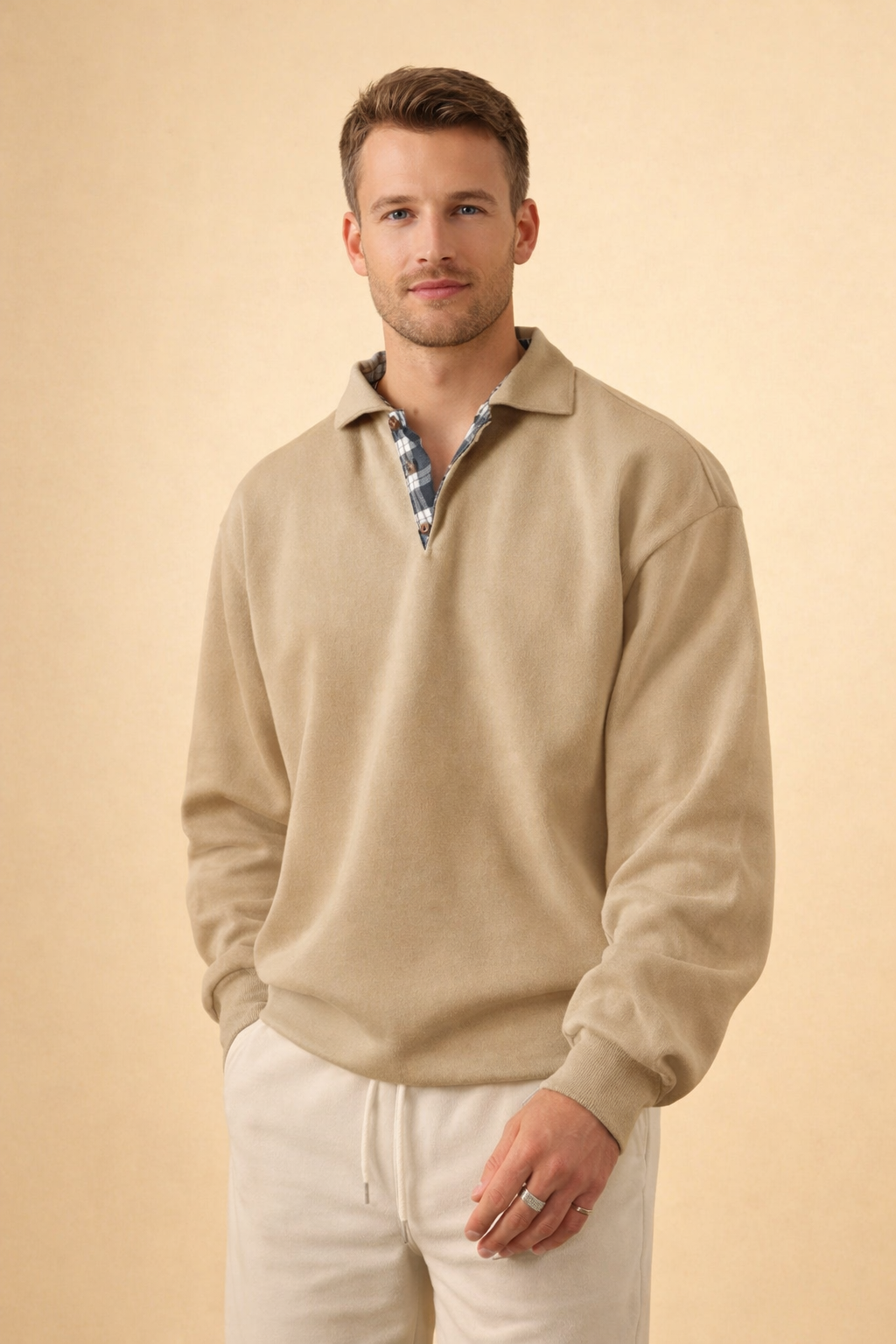 Men’s Long-Sleeve Knit Polo