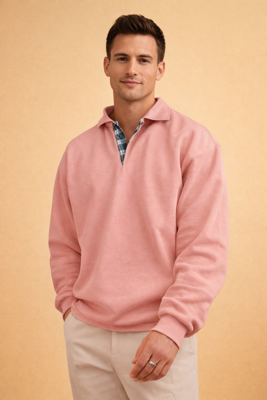 Men’s Long-Sleeve Knit Polo
