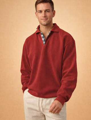 Men’s Long-Sleeve Knit Polo