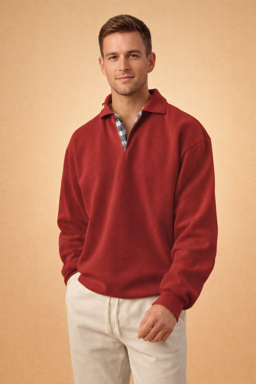 Men’s Long-Sleeve Knit Polo