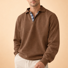 Men’s Long-Sleeve Knit Polo