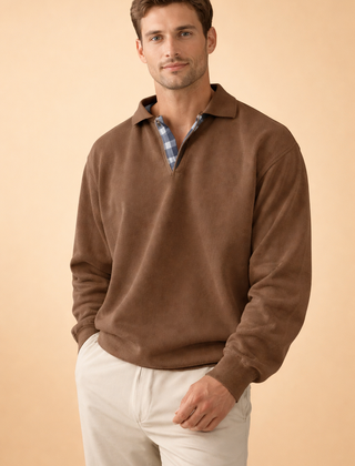 Men’s Long-Sleeve Knit Polo