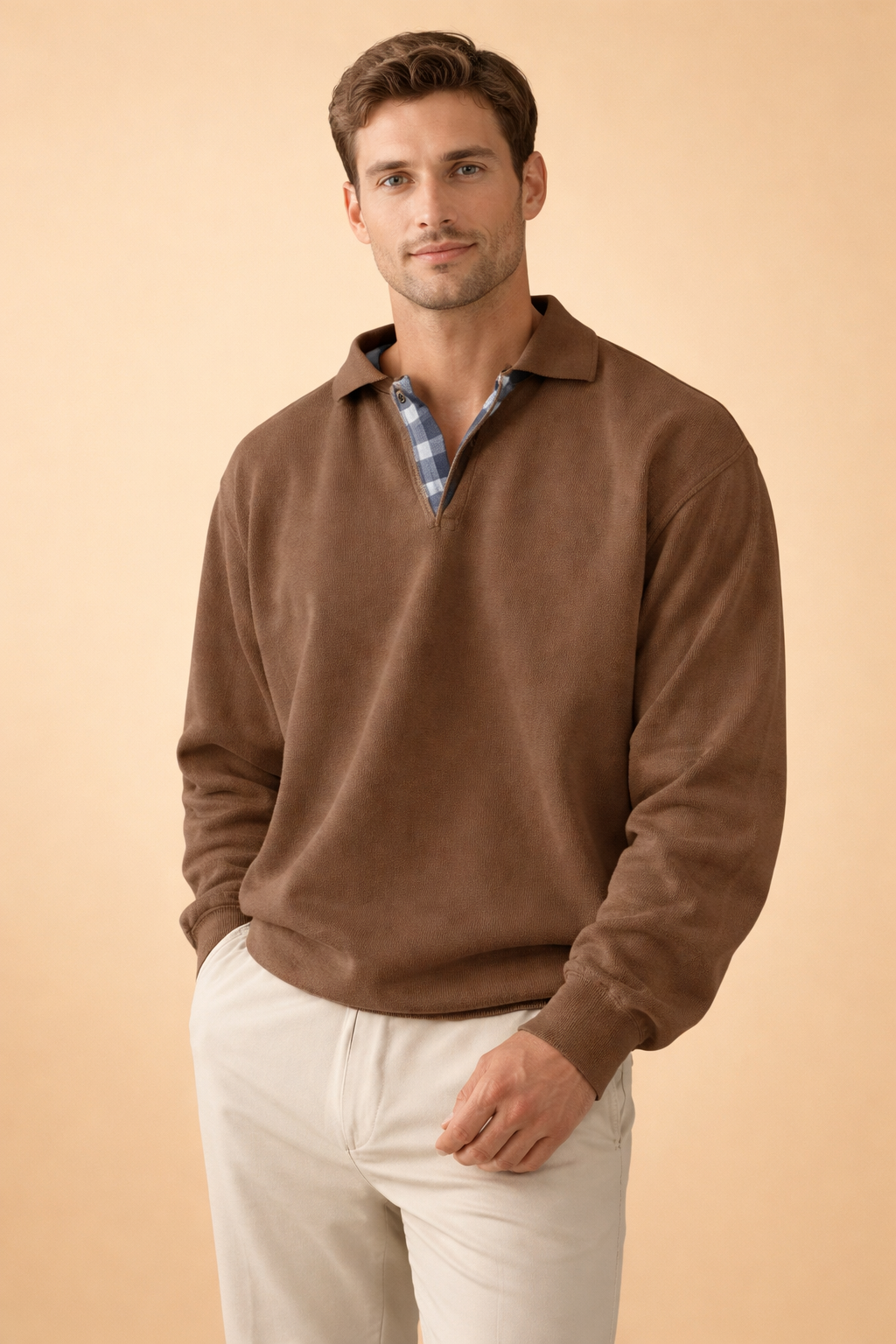 Men’s Long-Sleeve Knit Polo