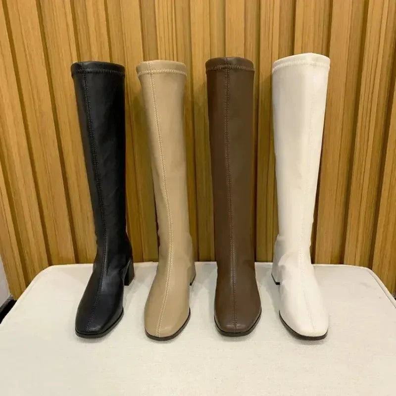 Women’s Knee-High Block-Heel Boots