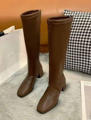 Women’s Knee-High Block-Heel Boots