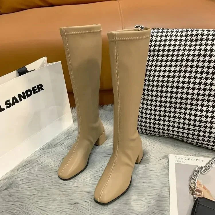 Women’s Knee-High Block-Heel Boots